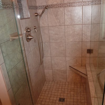 Custom shower remodel 31